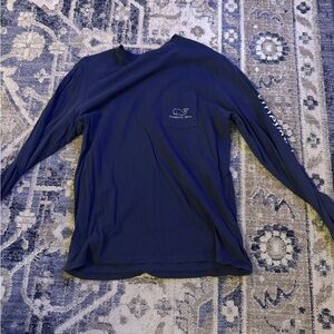 Vineyard Vines Men's Navy Long Sleeve Tee